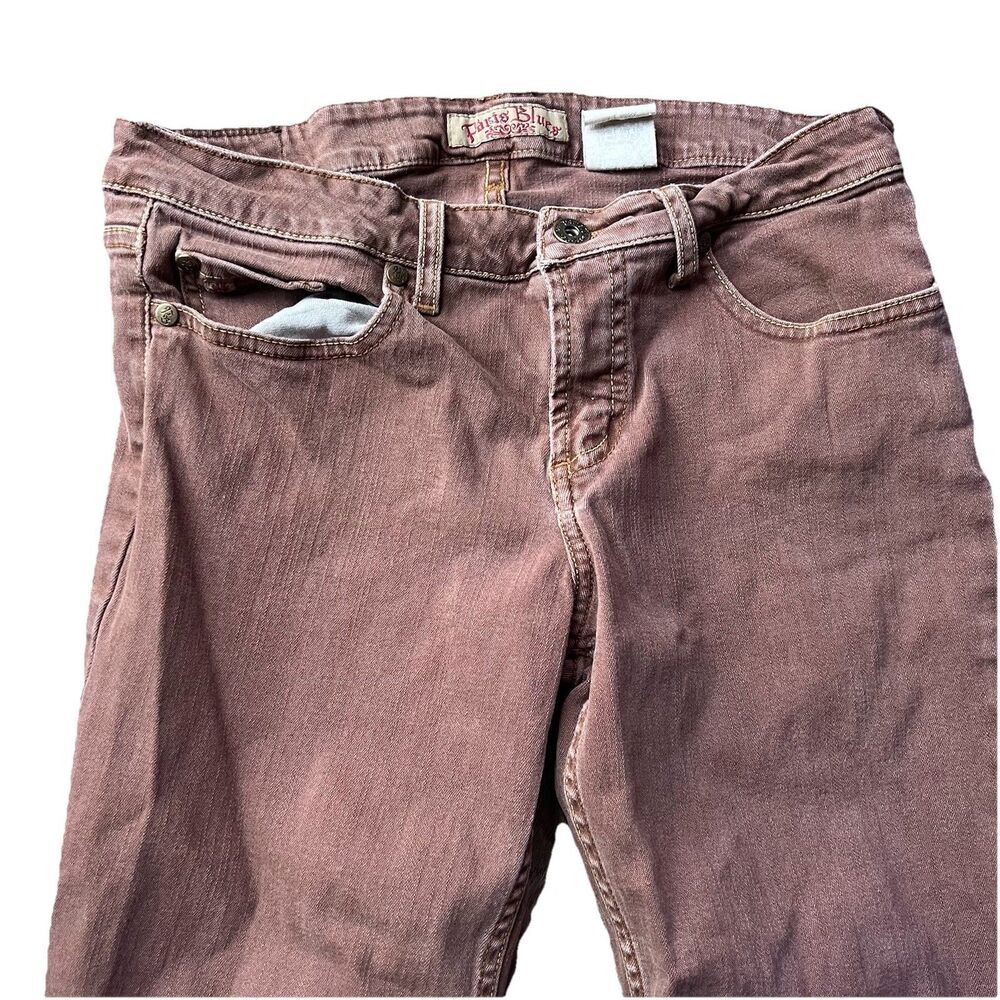 Paris Blues Y2K Brown Low Rise Bootcut Flare Jeans Pants Fade Juniors Size 5 - Picture 4 of 13